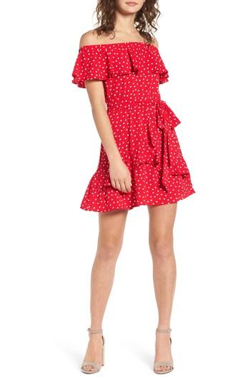 Women's Speechless Off The Shoulder Minidress - Red