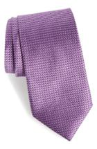 Men's Nordstrom Men's Shop Hader Micro Silk Tie, Size - Purple