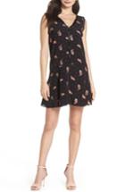 Women's Knot Sisters Tuesday Feather Print Dress - Black