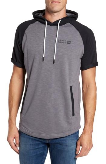Men's Under Armour Sportstyle Short Sleeve Hoodie, Size - Grey