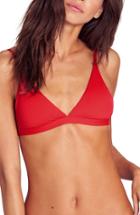 Women's Billabong Sol Searcher Triangle Bikini Top - Red