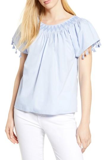 Women's Vineyard Vines Peasant Blouse - Purple