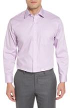 Men's Nordstrom Men's Shop Traditional Fit Non-iron Solid Dress Shirt - 33 - Purple