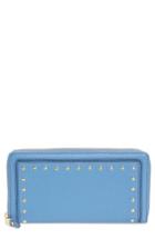 Women's Cole Haan Cassidy Leather Rfid Continental Zip Wallet - Blue
