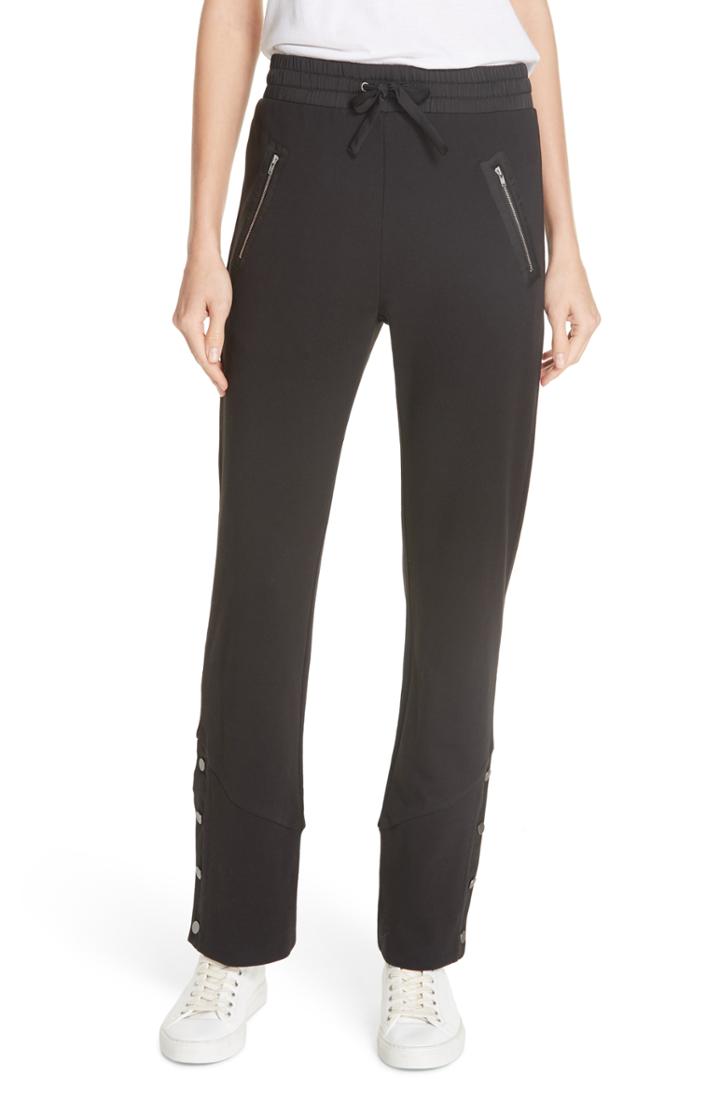 Women's Jonathan Simkhai Moto Sweatpants - Black