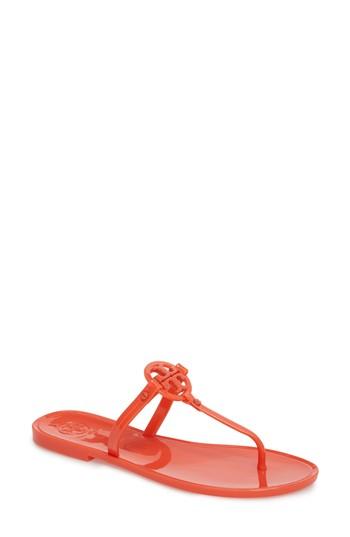 Women's Tory Burch 'mini Miller' Flat Sandal M - Red