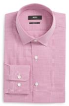 Men's Boss Marley Sharp Fit Check Dress Shirt .5r - Pink