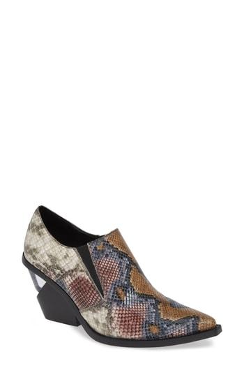 Women's Jeffrey Campbell Flux Notched Heel Bootie M - Grey