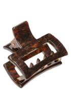 France Luxe Small Cutout Jaw Clip, Size - Brown