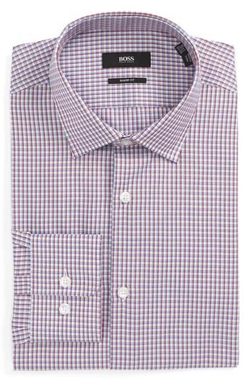 Men's Boss Marley Sharp Fit Check Dress Shirt .5r - Red