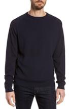 Men's Nordstrom Men's Shop Crewneck Cotton & Cashmere Sweater - Blue