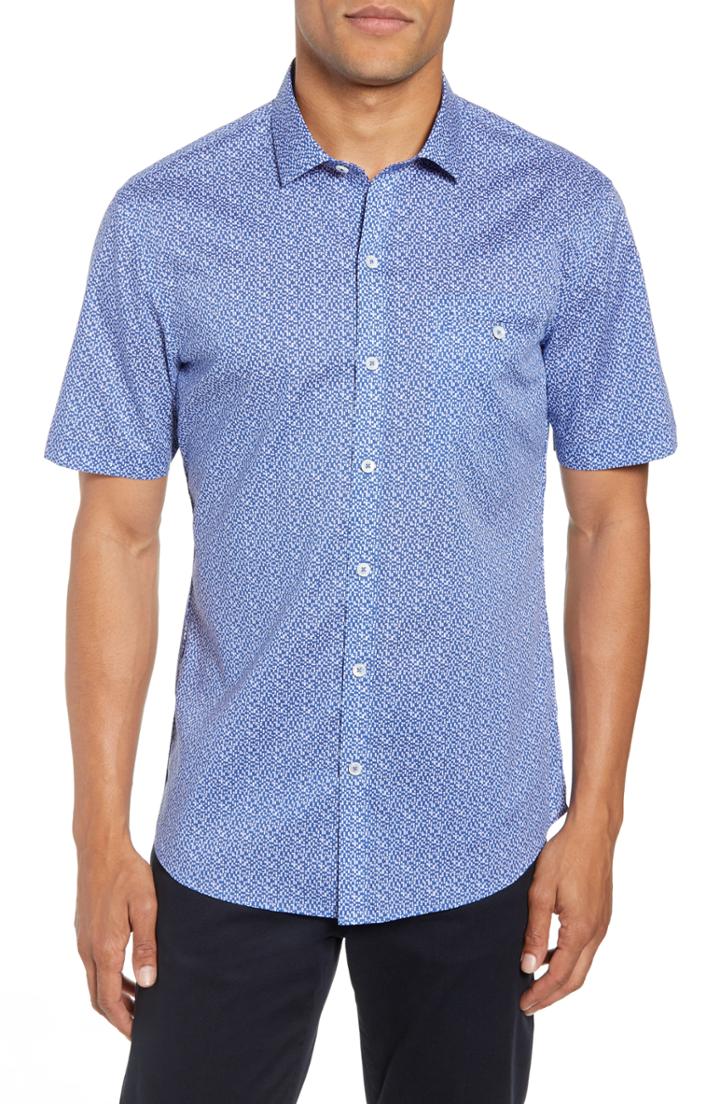 Men's Zachary Prell Prashant Fit Sport Shirt, Size Medium - Blue