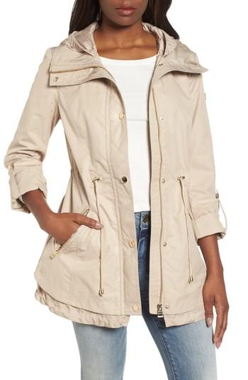 Women's Guess Hooded Anorak - Beige