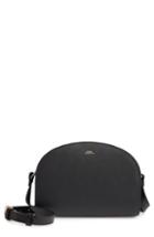 A.p.c. Sac Demilune Leather Crossbody Bag - Black
