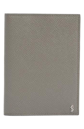 Serapian Milano Evolution Leather Passport Cover - Grey