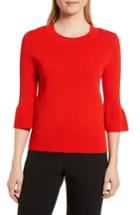 Women's Boss Fenella Ruffle Sleeve Sweater - Red