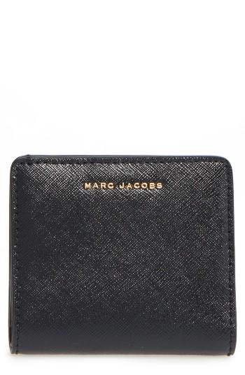 Women's Marc Jacobs Leather Billfold Wallet - Black
