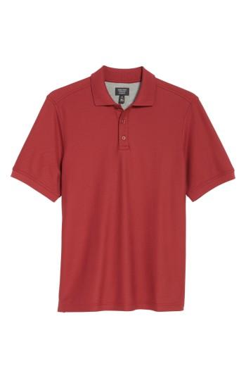 Men's Nordstrom Men's Shop 'classic' Fit Pique Polo, Size Medium - Red