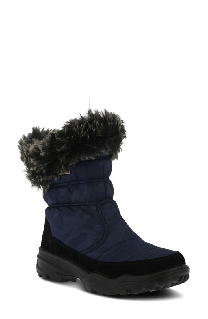 Women's Spring Step Korine Waterproof Faux Fur Bootie .5-7us / 37eu - Blue