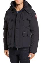 Men's Canada Goose 'selkirk' Slim Fit Water Resistant Down Parka With Detachable Hood, Size - Blue