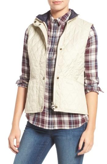 Women's Barbour Summer Liddesdale Gilet Vest Us / 12 Uk - White