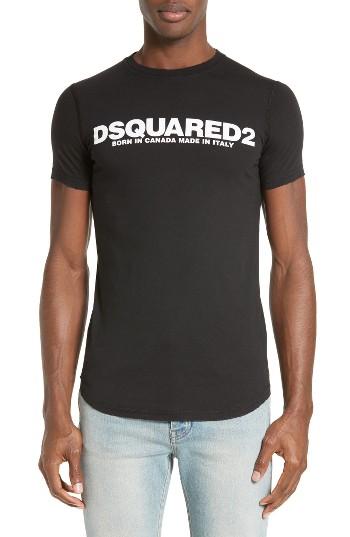 Men's Dsquared2 Logo Graphic T-shirt - Black