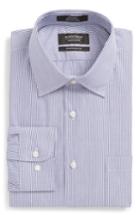 Men's Nordstrom Men's Shop Smartcare(tm) Traditional Fit Stripe Dress Shirt 32/33 - Blue