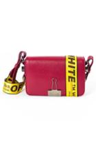 Off-white Mini Leather Flap Bag - Red