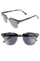 Women's Diff Barry 51mm Polarized Retro Sunglasses - Black White/ Grey