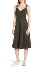 Women's Nordstrom Signature Patch Pocket Cotton Sundress - Green