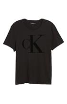Men's Calvin Klein Jeans Flocked Logo T-shirt, Size - Black