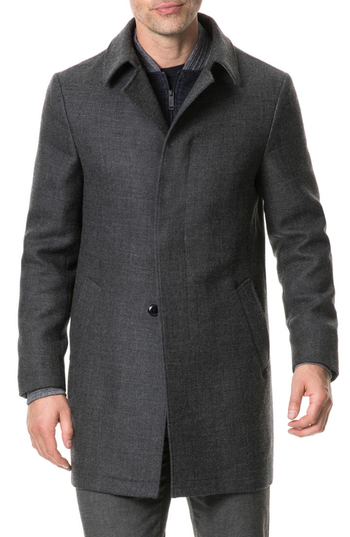 Men's Rodd & Gunn Domain Corner Fit Overcoat, Size Xx-large - Grey