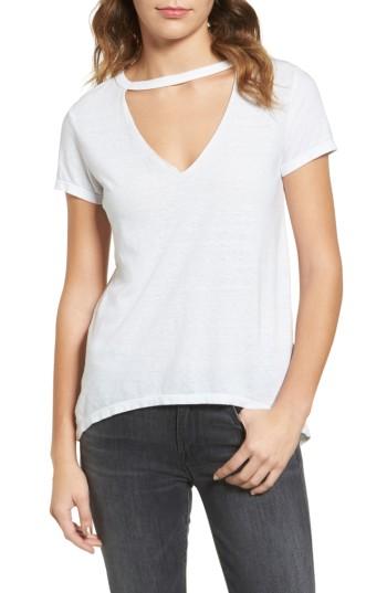 Women's Pam & Gela Cutout V-neck Tee - White