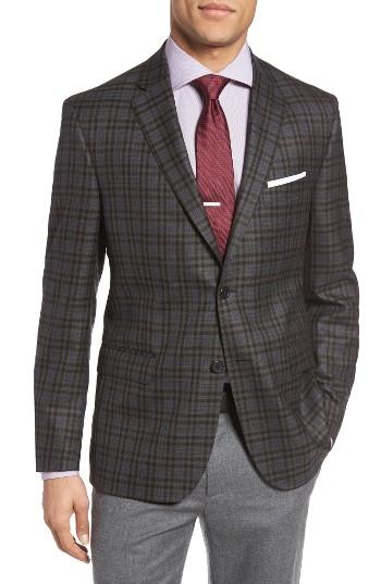 Men's Jb Britches Classic Fit Check Wool Sport Coat S - Brown