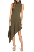 Women's Tdc Asymmetrical Rib Knit Dress - Green