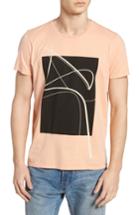 Men's Vestige Curved Lines Graphic T-shirt - Coral