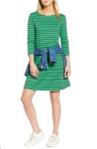 Women's 1901 Tie Back Stripe Knit Dress - Green
