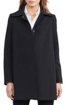 Women's Lauren Ralph Lauren A-line Crepe Coat - Black