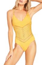 Women's Robin Piccone Perla One-piece Swimsuit - Yellow