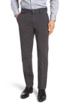Men's Boss Batho Flat Front Solid Cotton Trousers R - Grey
