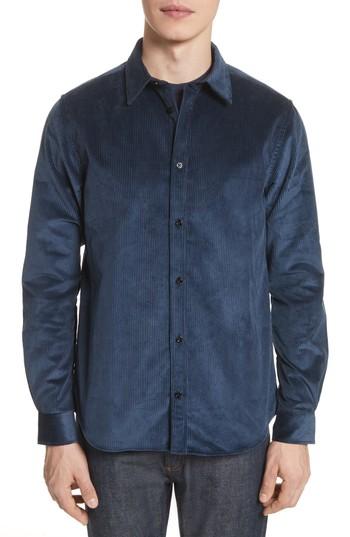 Men's Norse Projects Hans Corduroy Shirt - Blue