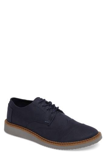 Men's Toms 'classic Brogue' Cotton Twill Derby M - Blue