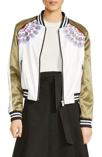 Women's Maje Bamby Bomber Jacket - White