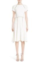 Women's Jonathan Simkhai Imitation Pearl Embellished Fit & Flare Dress