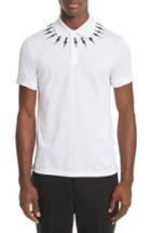 Men's Neil Barrett Thunderbolt Yoke Graphic Polo