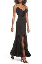 Women's Fame And Partners Callais Ruffle Gown - Black
