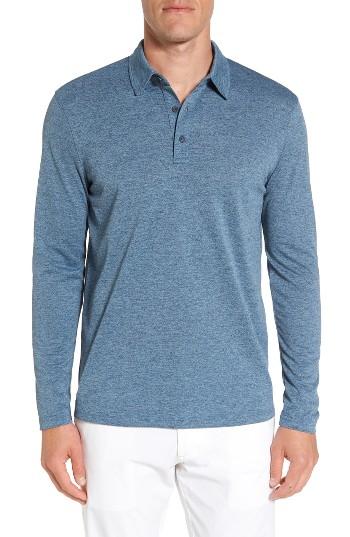 Men's Ag Hamden Long Sleeve Polo - Blue