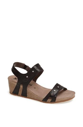 Women's Mephisto 'minoa' Wedge Sandal M - Black