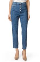 Women's J Brand Heather Button Fly Straight Leg Jeans - Blue