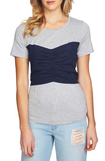 Women's 1.state Corset Detail Tee, Size - Grey